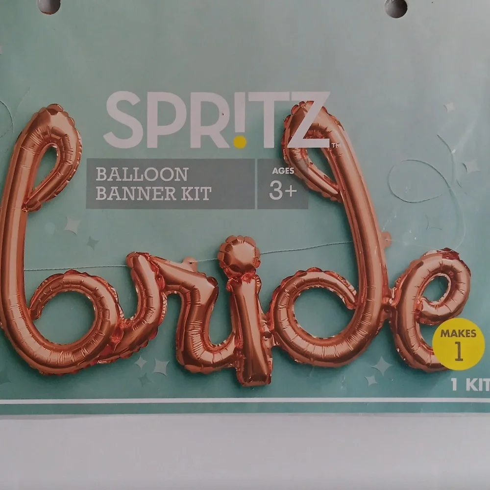 BRIDE- ROSE GOLD BALLON BANNER KIT -